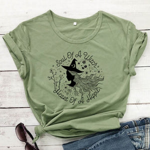 "Soul Of A Witch Heart Of A Hippie" T-shirt