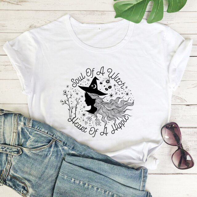 "Soul Of A Witch Heart Of A Hippie" T-shirt