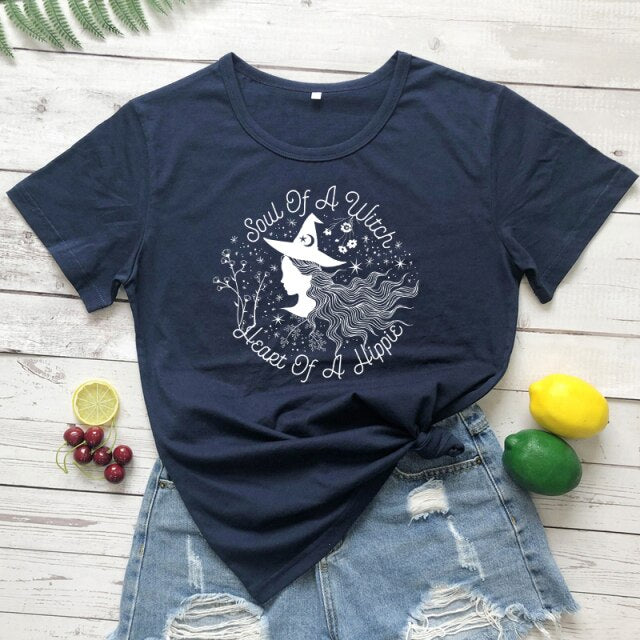 "Soul Of A Witch Heart Of A Hippie" T-shirt