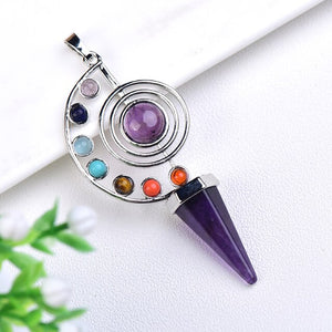 Conical Shaped Crystal Pendant