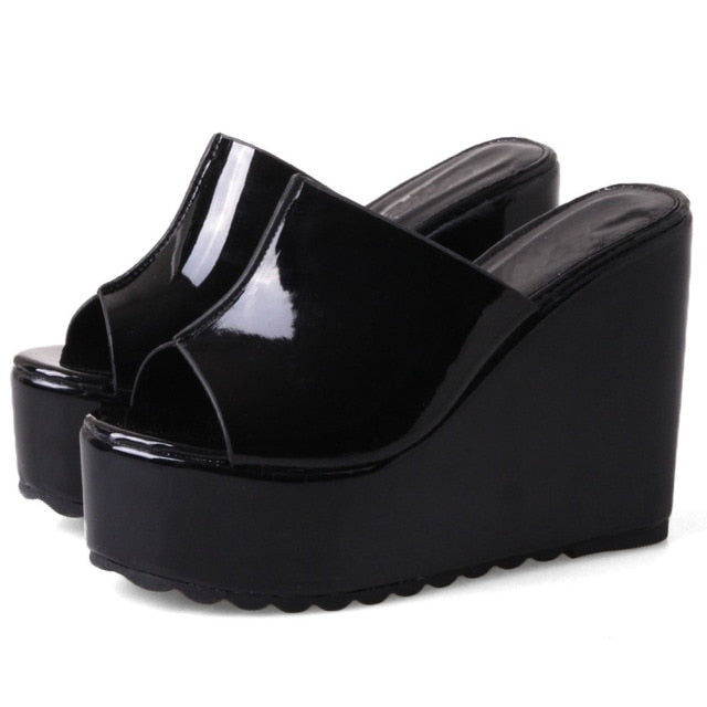 Slide Wedge Sandals