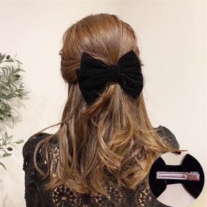 Velvet Bow With Clip