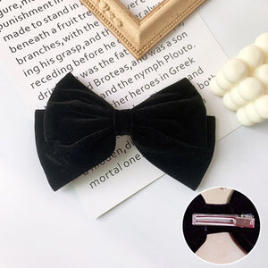 Velvet Bow With Clip