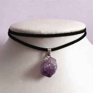 Double Layered Amethyst Choker