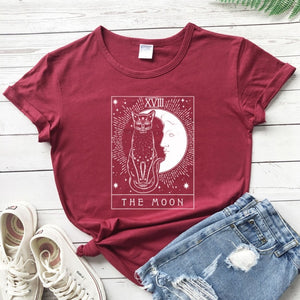 "The Moon" Tarot Card Print T-shirt