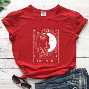 "The Moon" Tarot Card Print T-shirt