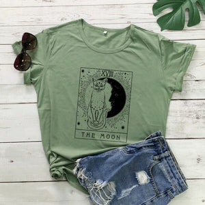 "The Moon" Tarot Card Print T-shirt