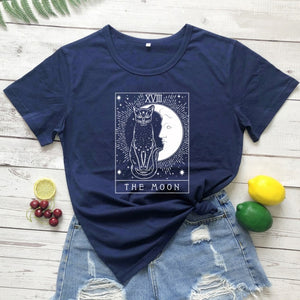 "The Moon" Tarot Card Print T-shirt