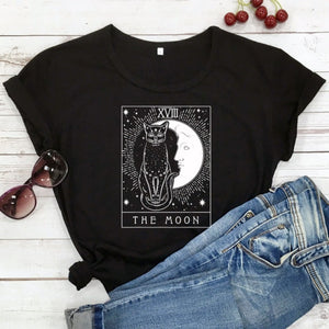 "The Moon" Tarot Card Print T-shirt