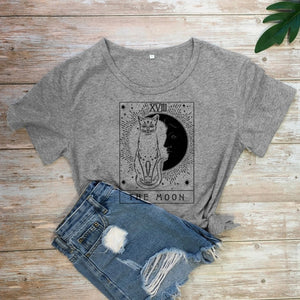 "The Moon" Tarot Card Print T-shirt