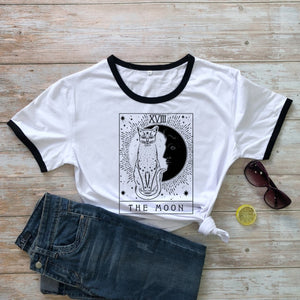 "The Moon" Tarot Card Print T-shirt