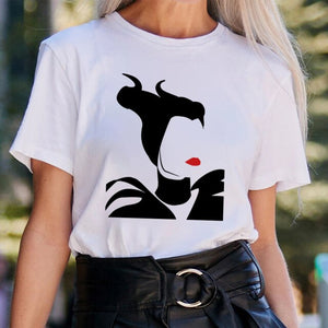 Witch Maleficent Print T-Shirt