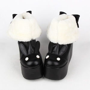 Rabbit Shaped Platform Boots