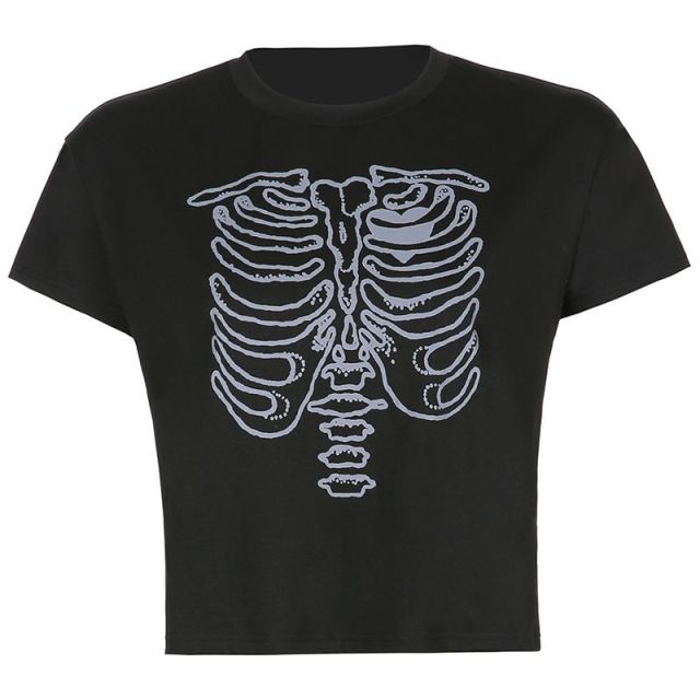 Skeleton Print T-Shirt