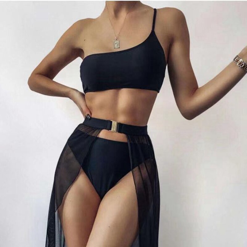 One Shoulder Bikini Set