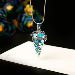 Wrapped Conical Shaped Stone Pendant