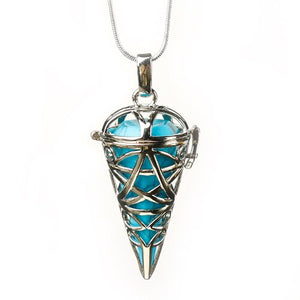 Wrapped Conical Shaped Stone Pendant