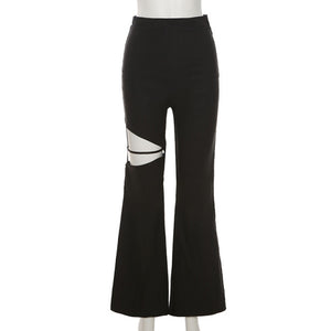 Cut Out Flared Pants