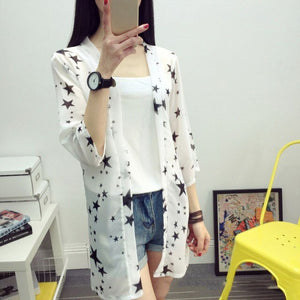 Star Print Loose Blouse