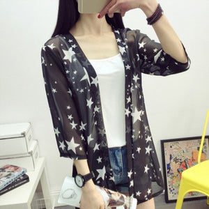 Star Print Loose Blouse