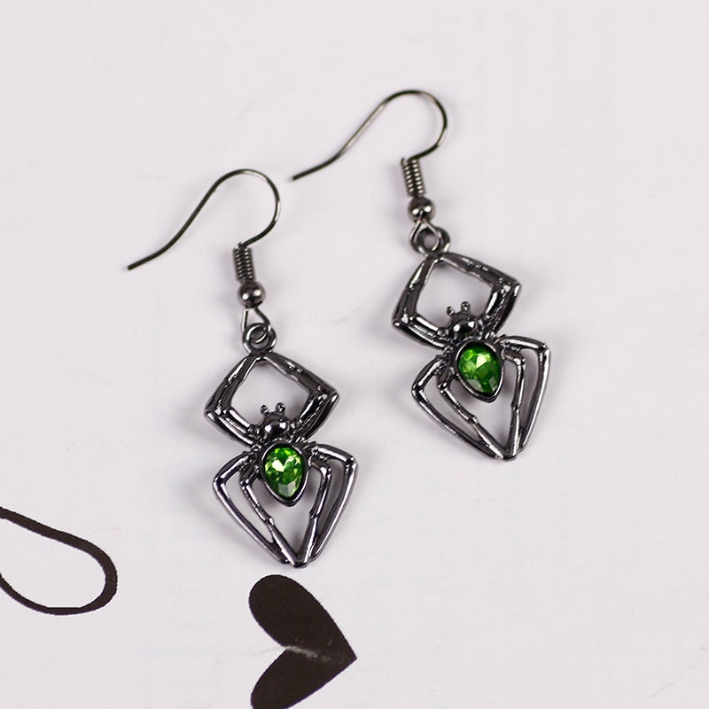 Spider Shaped Stone Earrings