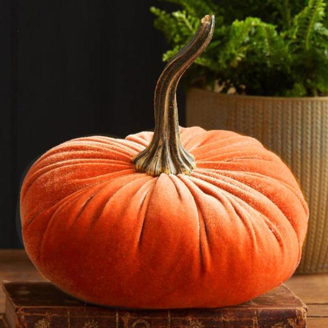 Velvet Soft Pumpkins Decor