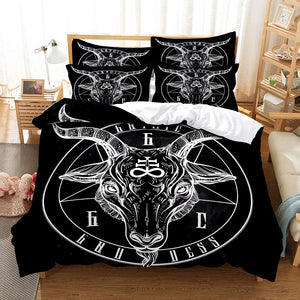 Baphomet Print Duvet Cover Set