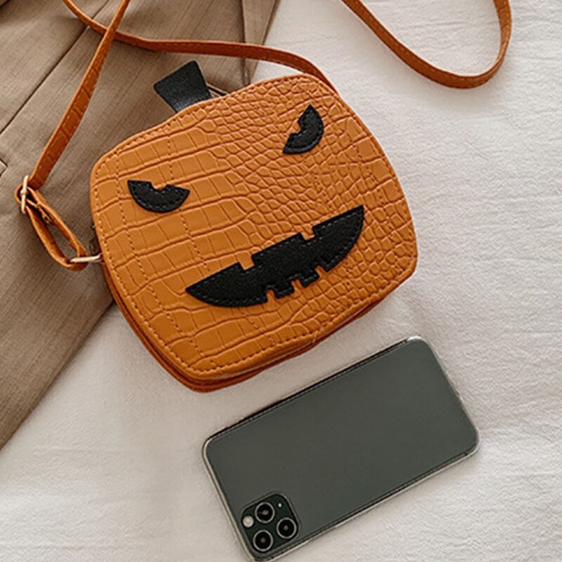 Croc Design Pumpkin Shoulder Bag in Orange