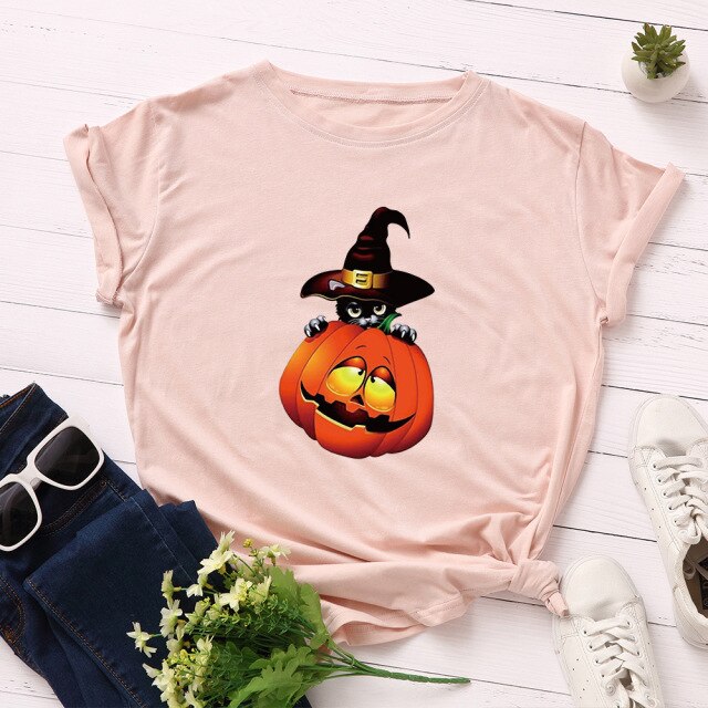 Cute Halloween Cat Top