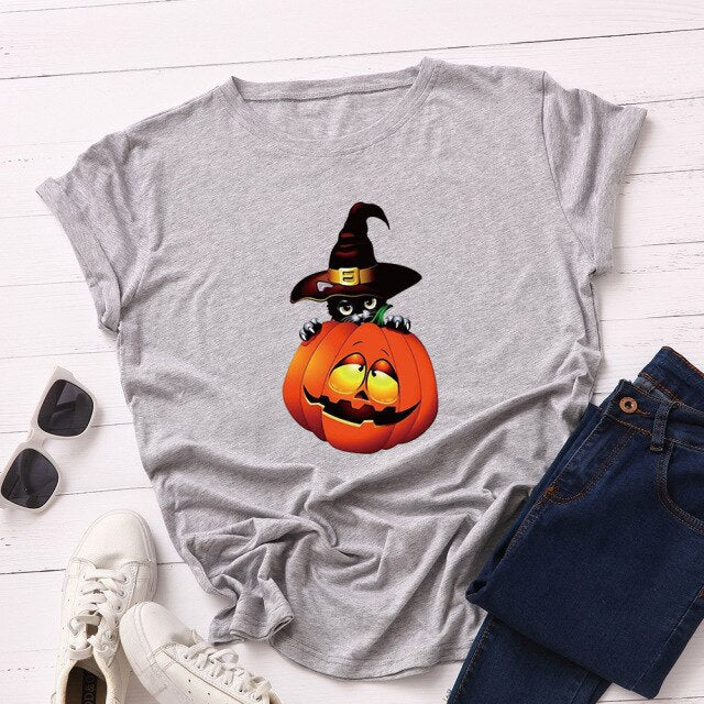 Cute Halloween Cat Top