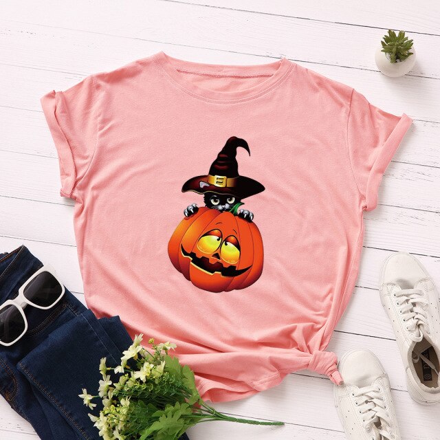 Cute Halloween Cat Top