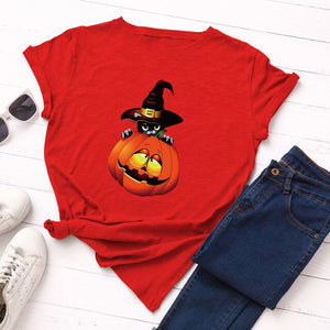 Cute Halloween Cat Top