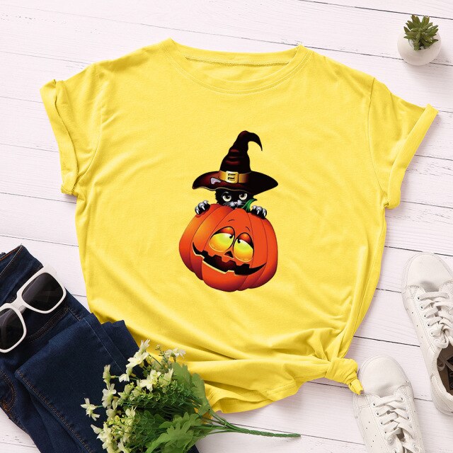 Cute Halloween Cat Top