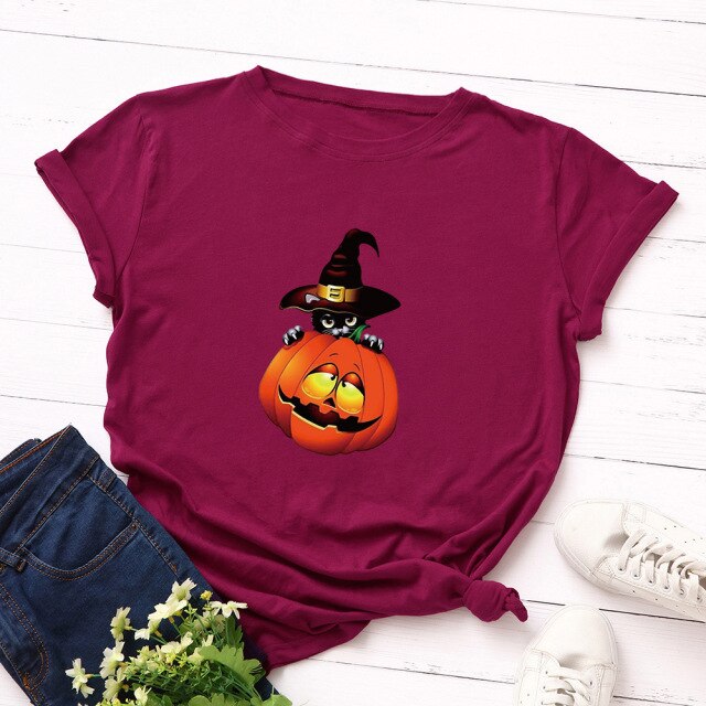 Cute Halloween Cat Top