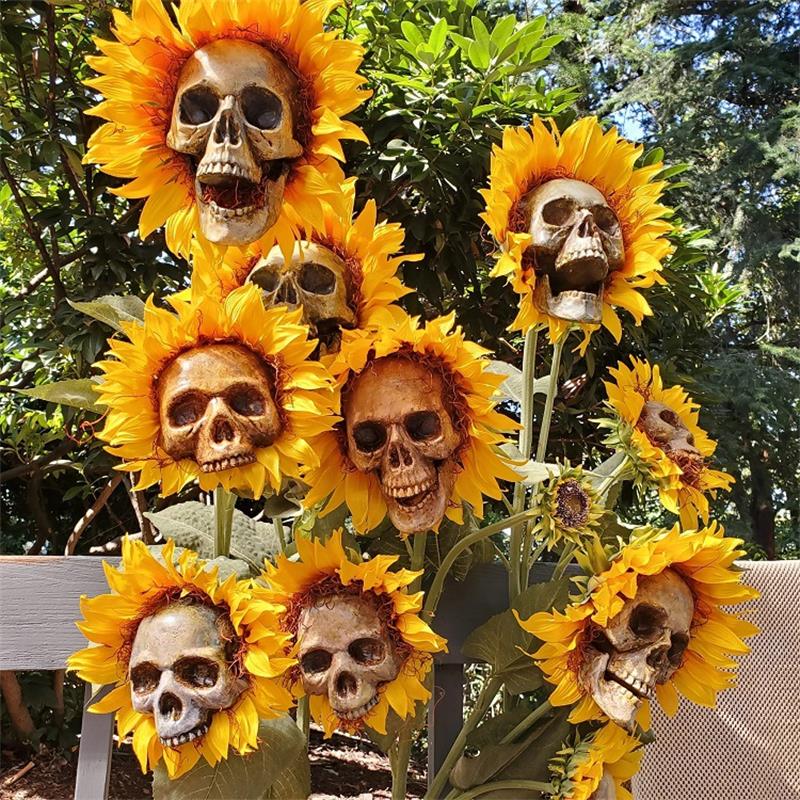 Skull Sunflower Decor