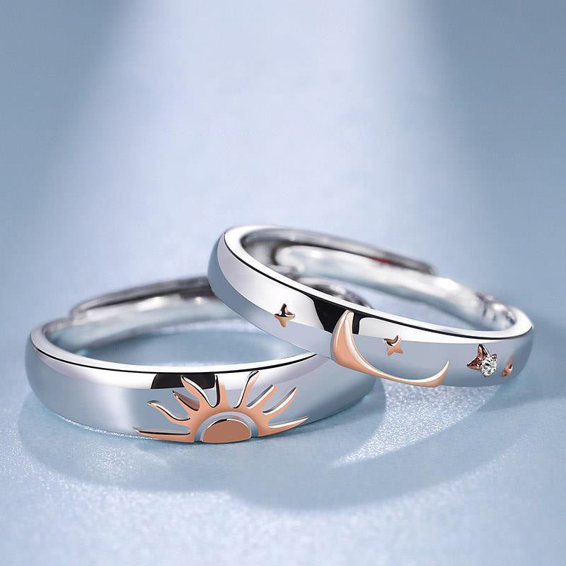 Moon And Stars Band Ring