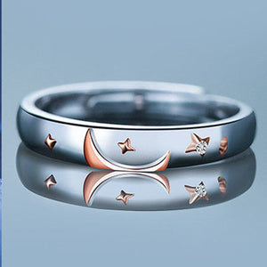 Moon And Stars Band Ring