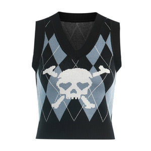 Skull Print Vest