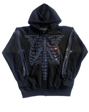 Glowing Skeleton Print Hoodie