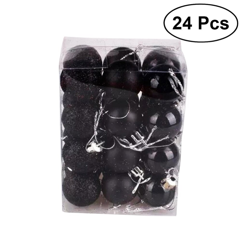 Black Balls Christmas Pendants