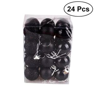 Black Balls Christmas Pendants