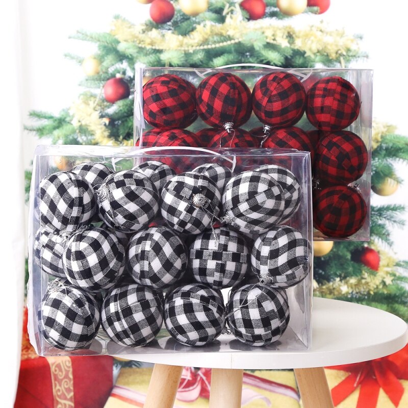 Plaid Balls Christmas Ornament