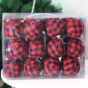 Plaid Balls Christmas Ornament