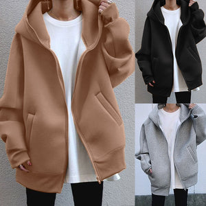 Plain Design Oversized Jacket