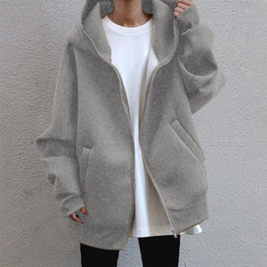 Plain Design Oversized Jacket