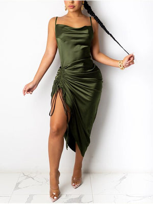 Witch Baba Satin Midi Dress