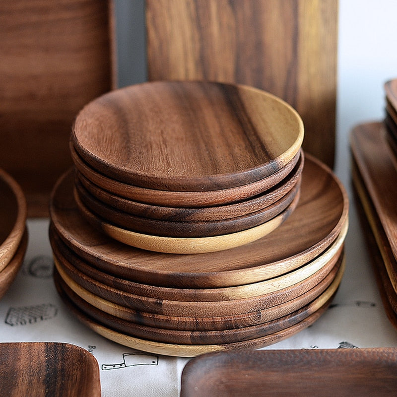 High Quality Wood Plates Set (2pieces)