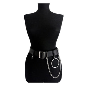 Silver Buckle Waist Belt