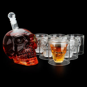 Skull Bottle and Glasses Set